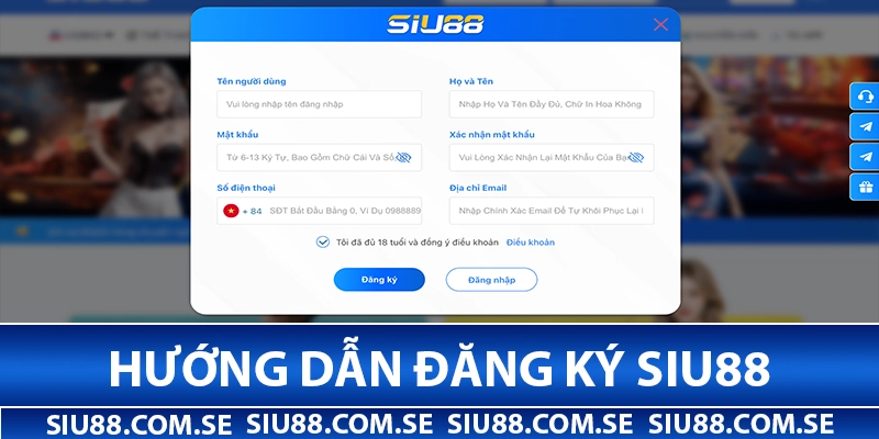 Hướng dẫn đăng ký Siu88 chi tiết nhất 2025